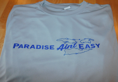 Men's Blue USVI on Gray Drifit