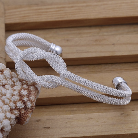 Silver Knot Cuff