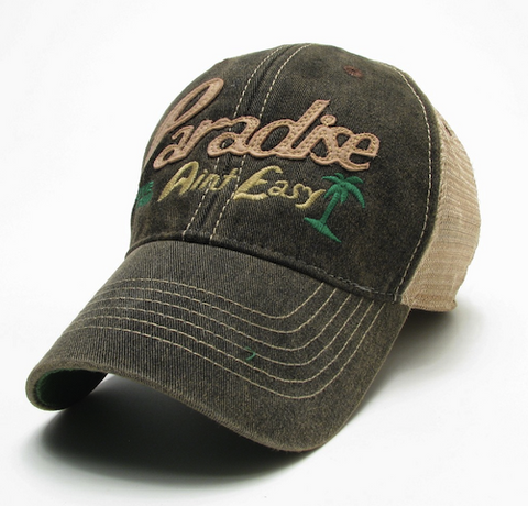 Paradise Script Green on Black