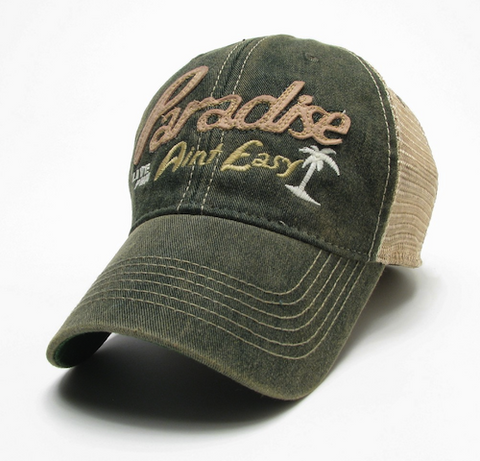 Paradise Script Green White