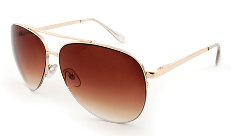 Aviators - Gold with Brown Lens