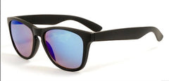 Unisex Black Shades with Blue Mirrors