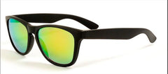 Unisex Black Shades with Green n Yellow Mirrors