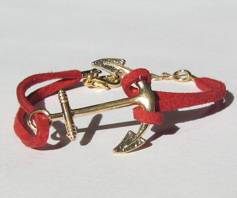 Anchor Bracelet - Red