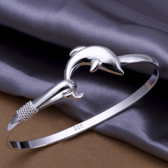 Silver Plated Dolphin Bracelet