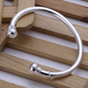 Silver Open Bangle Bracelet